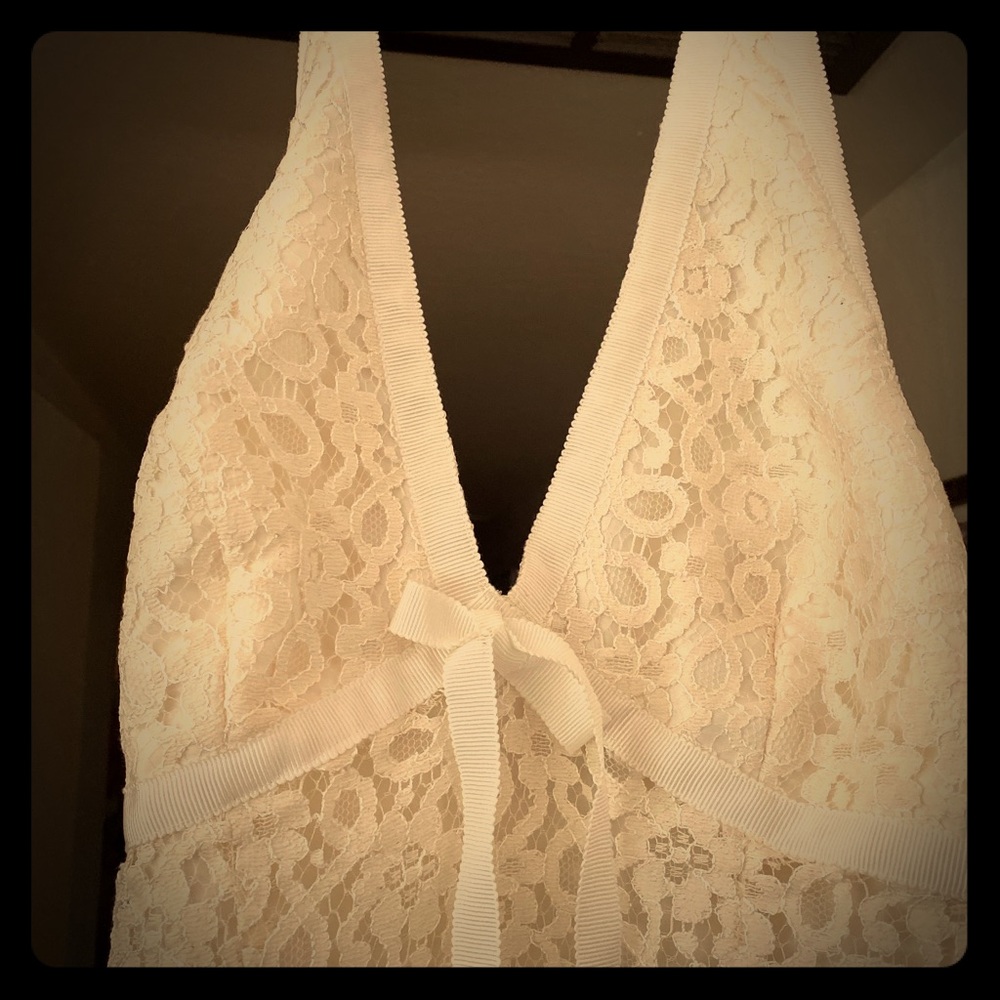 Watters Ivory wedding gown with lace detail